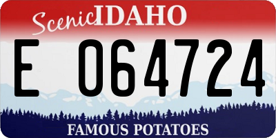 ID license plate E064724