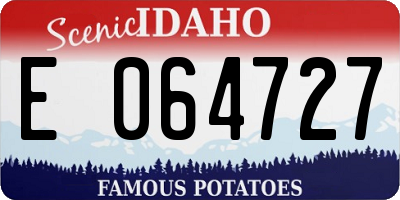 ID license plate E064727