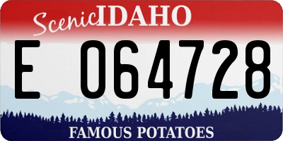 ID license plate E064728
