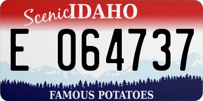 ID license plate E064737