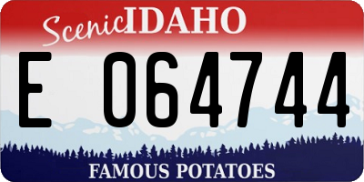 ID license plate E064744