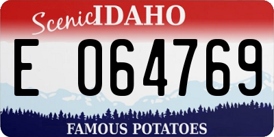 ID license plate E064769