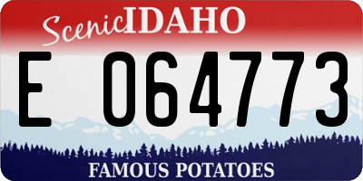 ID license plate E064773