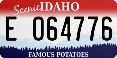 ID license plate E064776