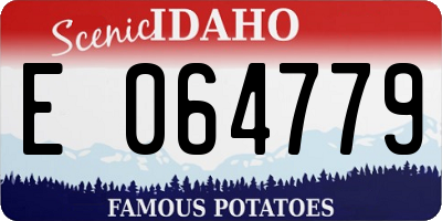 ID license plate E064779