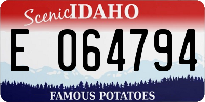 ID license plate E064794