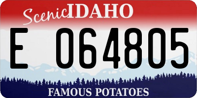 ID license plate E064805