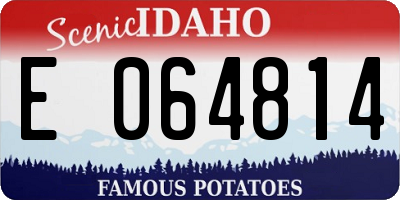 ID license plate E064814