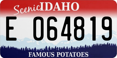 ID license plate E064819