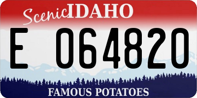 ID license plate E064820