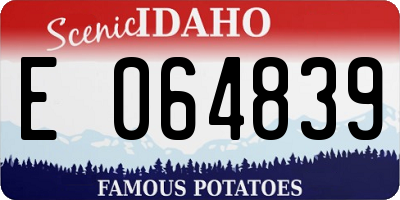 ID license plate E064839