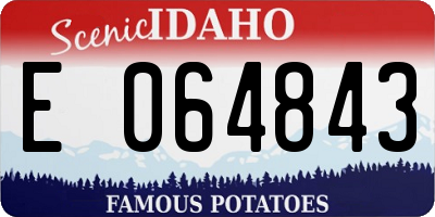 ID license plate E064843