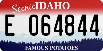 ID license plate E064844