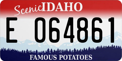 ID license plate E064861