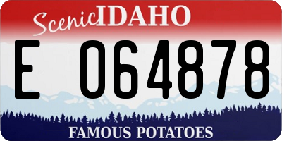 ID license plate E064878