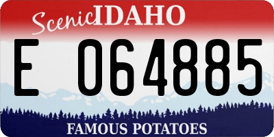 ID license plate E064885