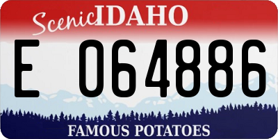 ID license plate E064886