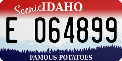 ID license plate E064899