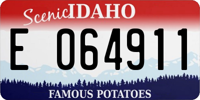 ID license plate E064911