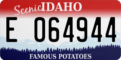 ID license plate E064944