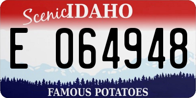 ID license plate E064948