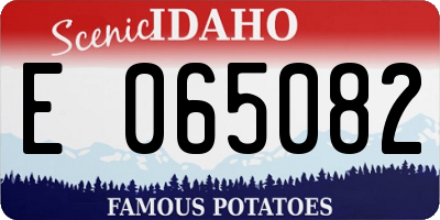 ID license plate E065082