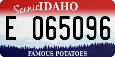 ID license plate E065096