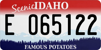 ID license plate E065122
