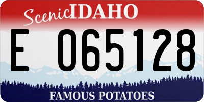 ID license plate E065128