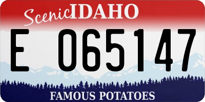 ID license plate E065147