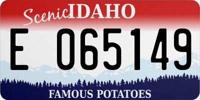 ID license plate E065149