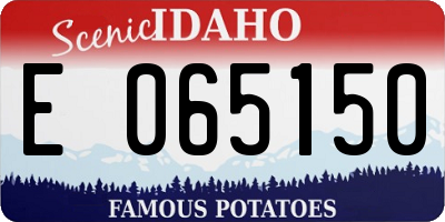 ID license plate E065150