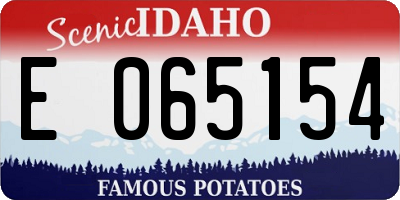 ID license plate E065154