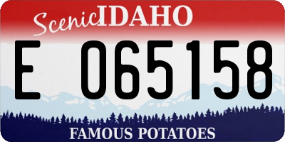 ID license plate E065158