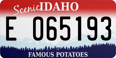 ID license plate E065193