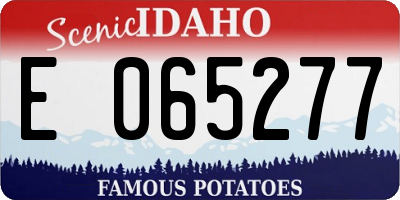 ID license plate E065277