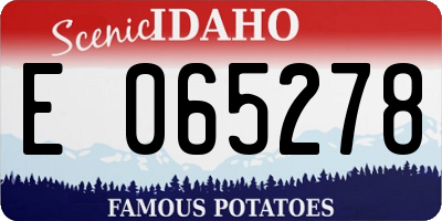 ID license plate E065278