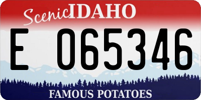 ID license plate E065346
