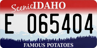 ID license plate E065404