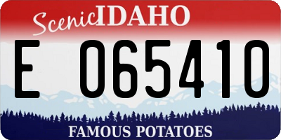 ID license plate E065410