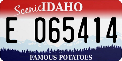 ID license plate E065414