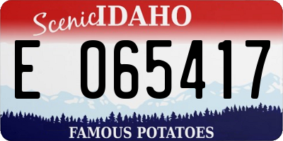 ID license plate E065417