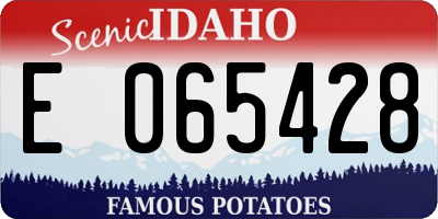 ID license plate E065428
