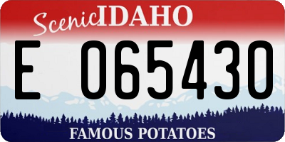 ID license plate E065430