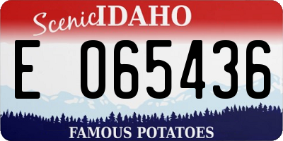 ID license plate E065436