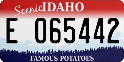 ID license plate E065442