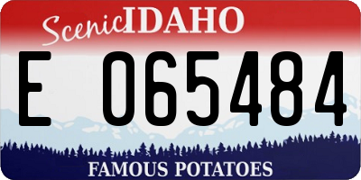 ID license plate E065484