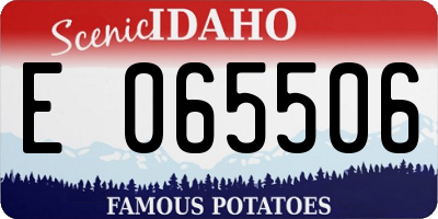 ID license plate E065506