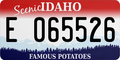 ID license plate E065526
