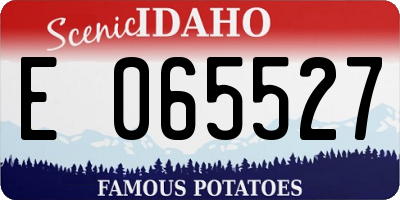ID license plate E065527